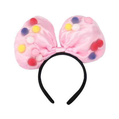 Disney Mickey Ears Ariel Princess Disneyland Beauty Fashion Bowknot Headband Festival Party Decoration Headwear Girl Toy Gift