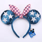 Disney Mickey Ears Ariel Princess Disneyland Beauty Fashion Bowknot Headband Festival Party Decoration Headwear Girl Toy Gift