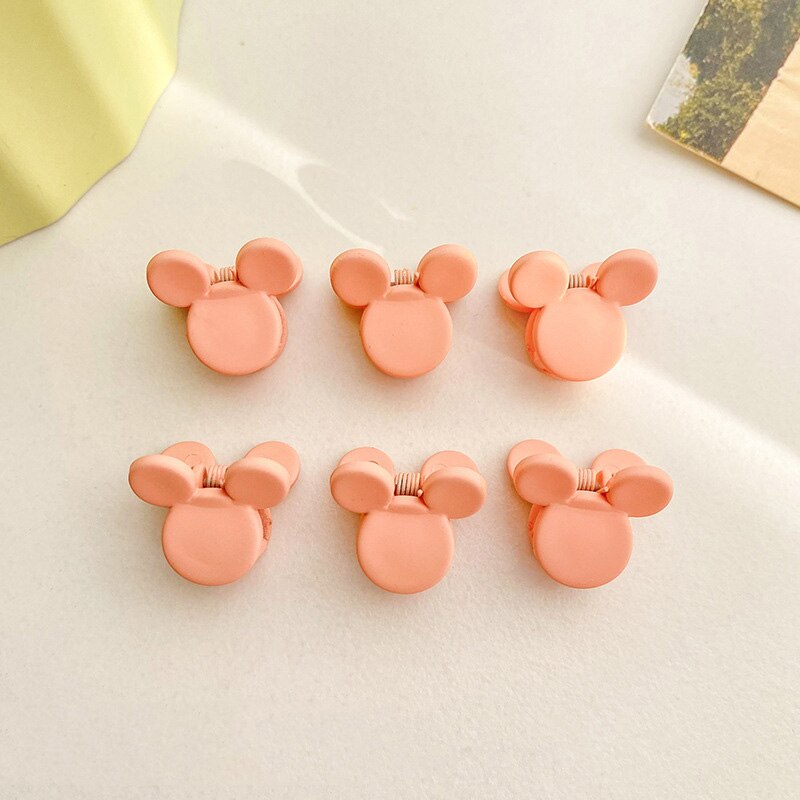 6Pcs/Bag Cute Mini Flower Crab Hair Clip Small Heart Acrylic Hair Claw Clips for Girls Women Children Barrettes Hair Accessories