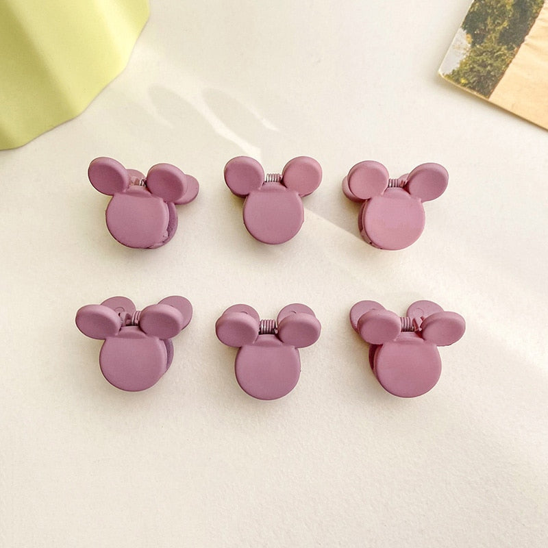 6Pcs/Bag Cute Mini Flower Crab Hair Clip Small Heart Acrylic Hair Claw Clips for Girls Women Children Barrettes Hair Accessories