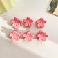 6Pcs/Bag Cute Mini Flower Crab Hair Clip Small Heart Acrylic Hair Claw Clips for Girls Women Children Barrettes Hair Accessories