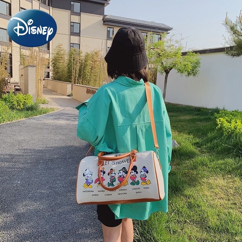 Disney Travel Bag for Women Girl Man Luggage Duffle Bag Tote Bags Mickey Mouse Durable Canvas Large Capacity Free Shipping