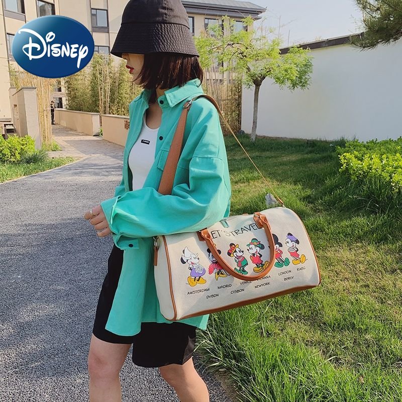 Disney Travel Bag for Women Girl Man Luggage Duffle Bag Tote Bags Mickey Mouse Durable Canvas Large Capacity Free Shipping