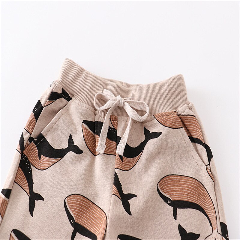 Summer Baby Shorts With Whale Print Short Pants Drawstring