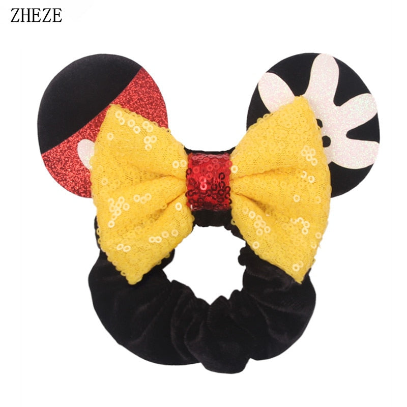 mickey mouse bow ears scrunchie