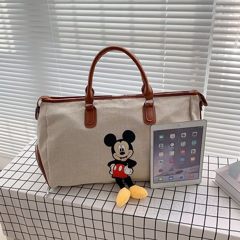 Disney Mickey's New Women's Travel Bag Fashion Large-capacity Travel Luggage Bag Boarding Bag Luxury Brand Portable Fitness Bag