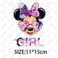 Disney Cartoon Stickers Princess Stitch Mickey Minnie Group Photo Iron on Patches Applique for Cloth Diy Craft