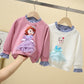 New Tee Shirt Girl Clothing Long Sleeves for Children's T-shirt Girls  Tops Sofia Quality Cotton Frozen Elsa Kids Clothes Ariel