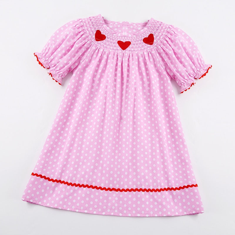 Sibling Valentine's Day Smocked Dress // Romper