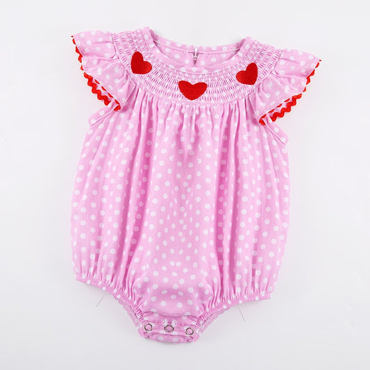 Sibling Valentine's Day Smocked Dress // Romper