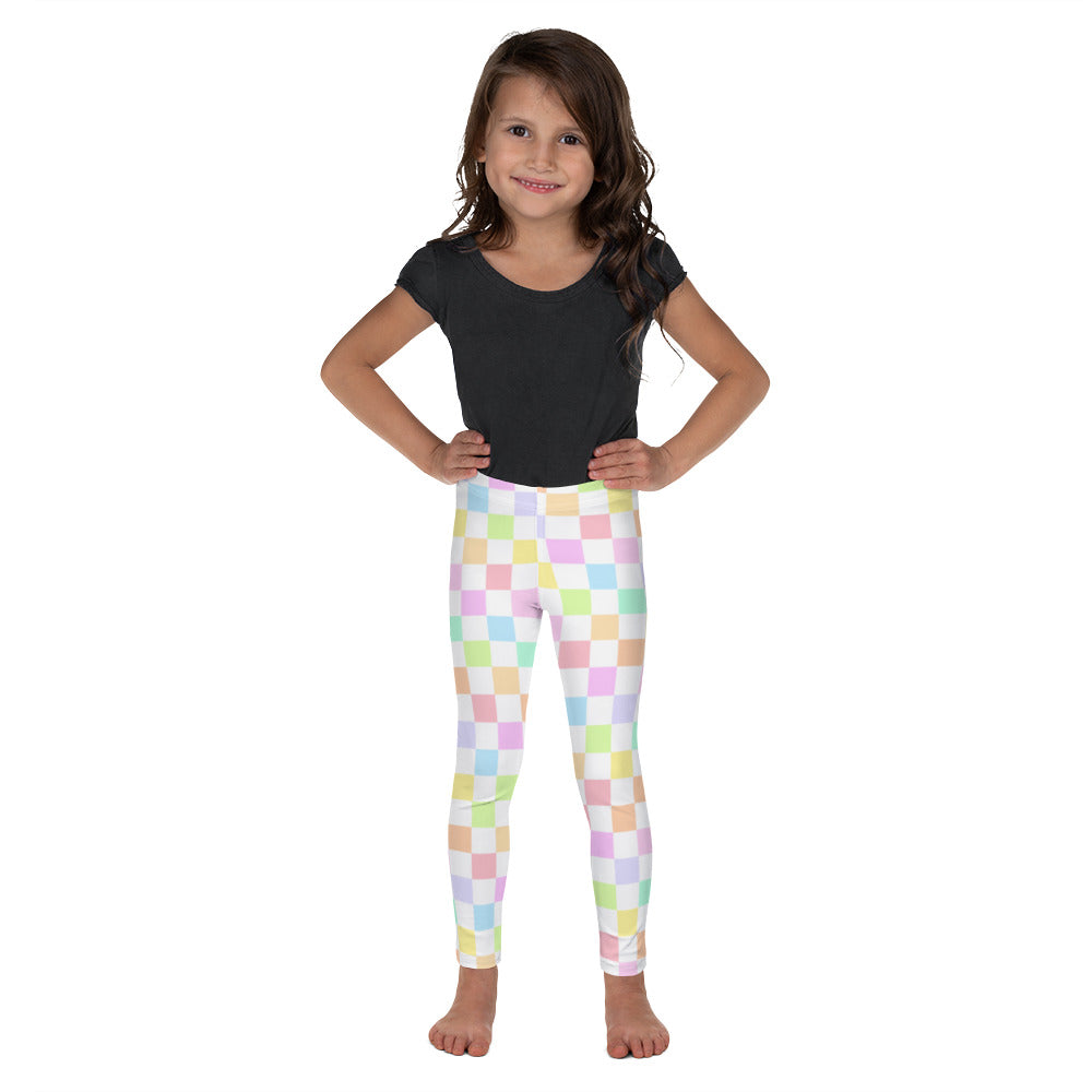 Rainbow Checkered Kid's Leggings