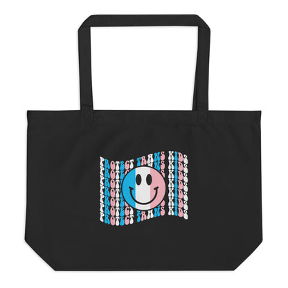 Protect Trans Kids Large organic tote bag