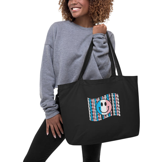 Protect Trans Kids Large organic tote bag