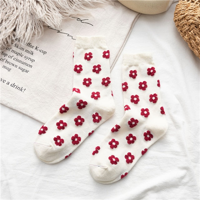 Women’s Neutral Floral Socks