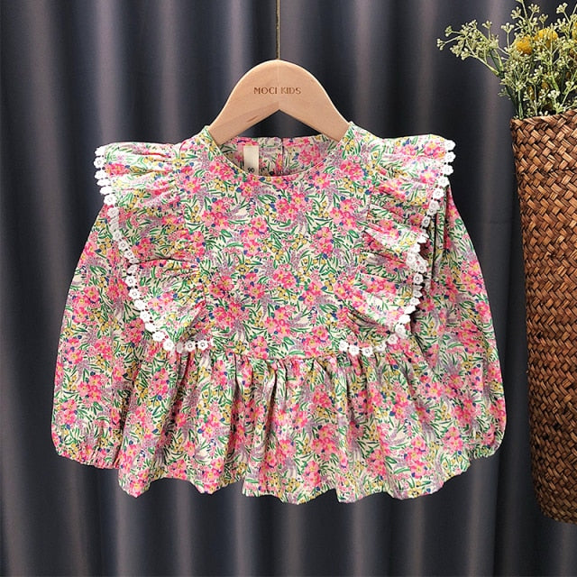 Flower Ruffle Blouse