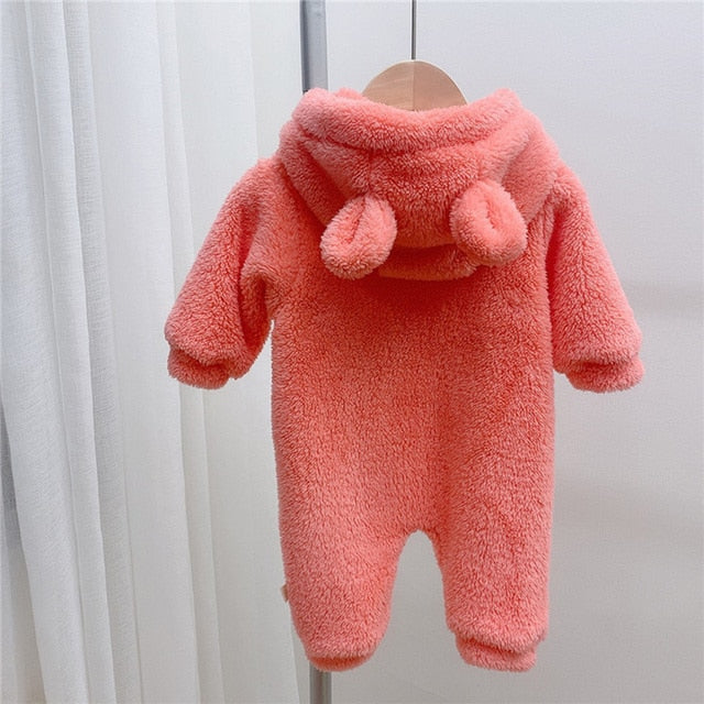 Cute Bear Hooded Romper