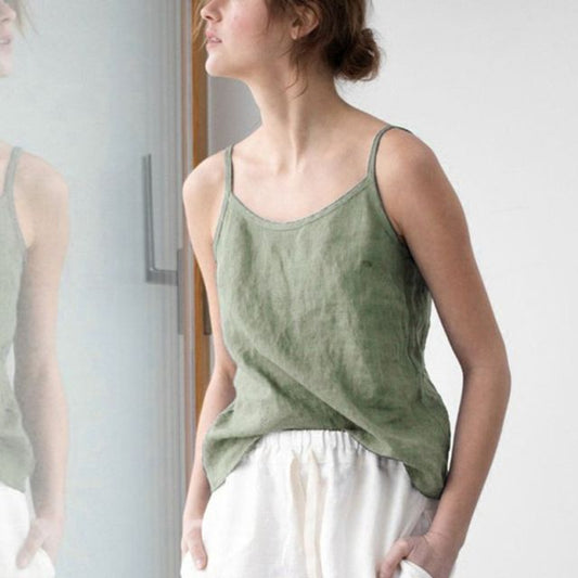 Linen Summer Camisole Tank Top