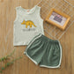 2 Piece Dino Set - Tank + Shorts