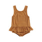 Neutral Ruffles Swimsuits