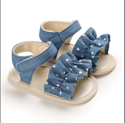 Summer Sandals With Ruffle