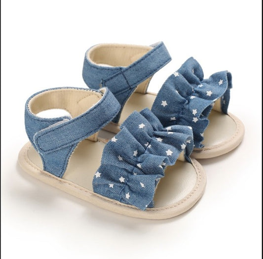 Summer Sandals With Ruffle