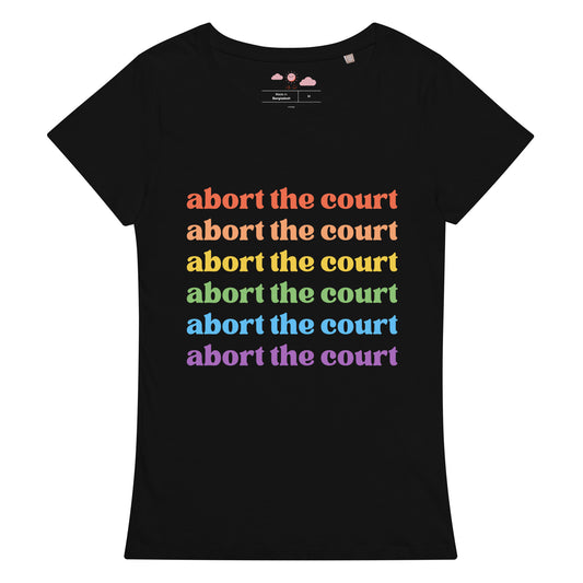 Rainbow Abort Court Women’s basic organic t-shirt