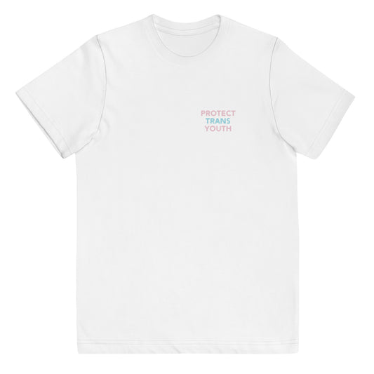 "Protect Trans Youth" Youth jersey t-shirt (Neon light option)